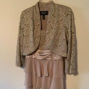 Beige Mother of Bride/groom Dress Size 12